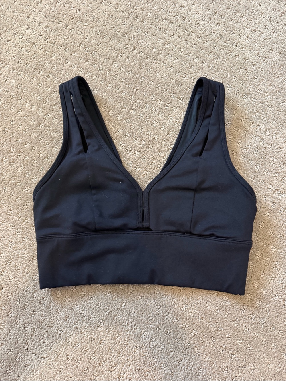 ALO Yoga Black V-Neck Longline Sports Bralette
